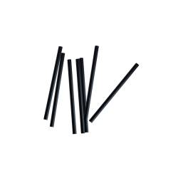 Pajitas biodegradables de papel negro 14,5x0,6 cm