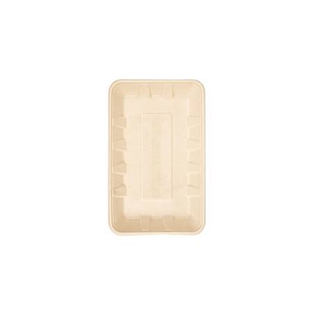 Bandeja rectangular biónica de bagazo marrón 27x16,7x2,6 cm