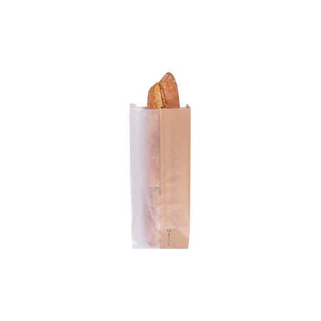 Sac en papier kraft avec fenêtre latérale 12x30 cm