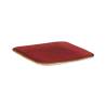 Piatto quadro Mediterraneo Novità Home in ceramica rosso ciliegia cm 11,7