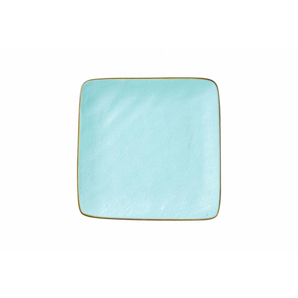Mediterraneo Novità Home square tuchese ceramic plate 4.60 inch