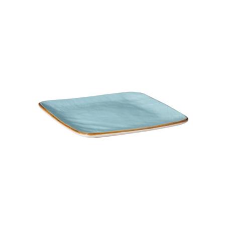 Piatto quadro Mediterraneo Novità Home in ceramica turchese cm 11,7