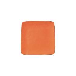 Novedad Hogar Mediterráneo plato cuadrado cerámica naranja jaffa cm 11,7