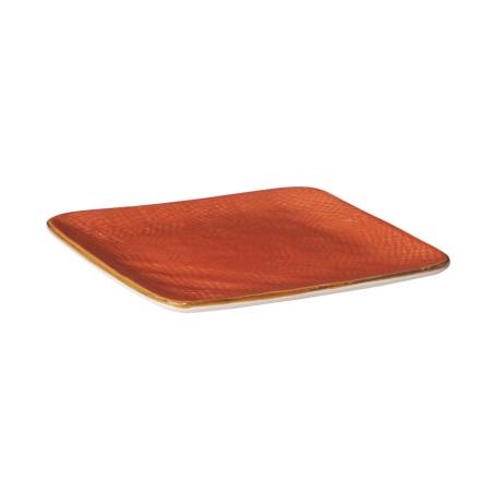 Piatto quadro Mediterraneo Novità Home in ceramica arancione jaffa cm 11,7