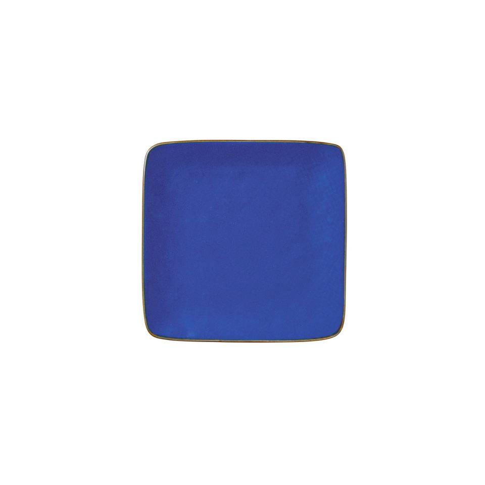 Mediterraneo Novità Home square blu ceramic plate 4.60 inch