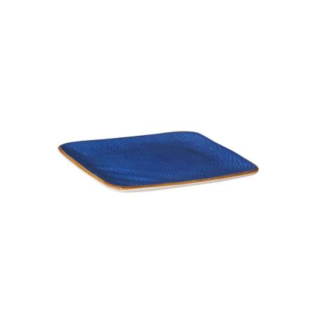 Piatto quadro Mediterraneo Novità Home in ceramica blu cm 11,7