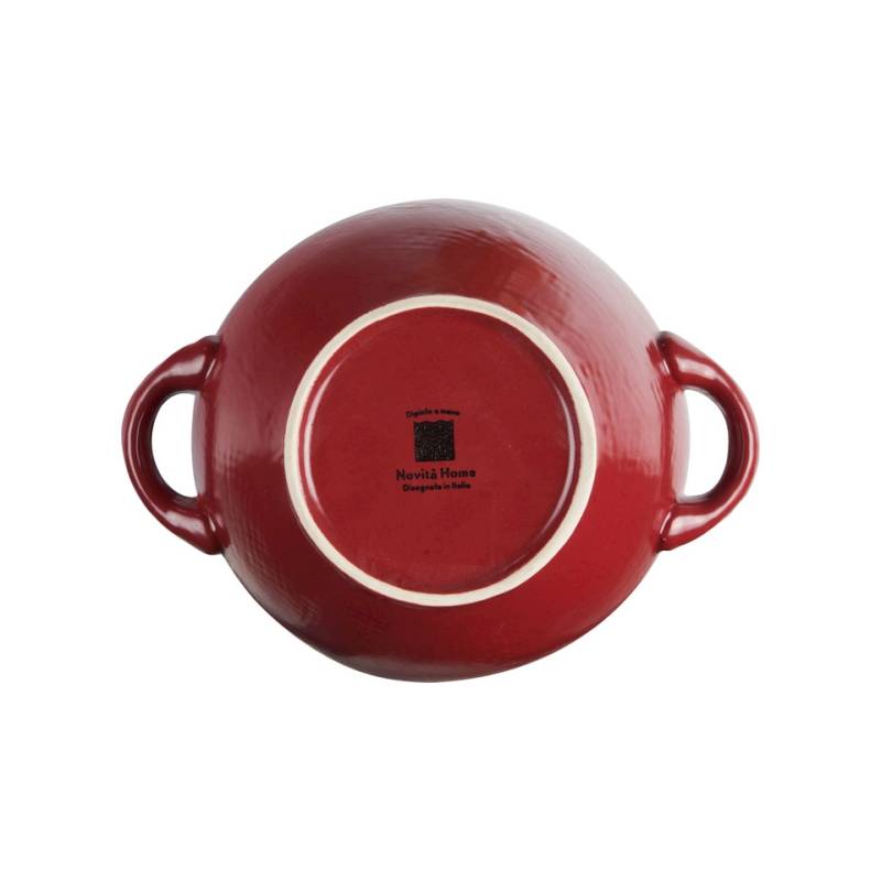 Coppetta riso e zuppa Mediterraneo Novità Home in ceramica rosso ciliegia cm 15