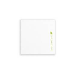 Serviette de table compostable Bio Bamboo en viscose et cellulose blanc 20x20 cm
