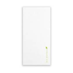 Serviette de table compostable Bio Bamboo en viscose et cellulose blanc 48x48 cm