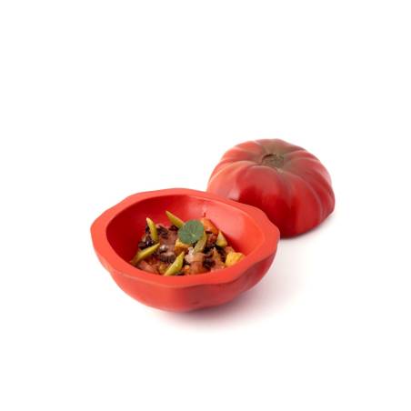 Taza Tomate 100% Chef con tapa de resina roja cl 18