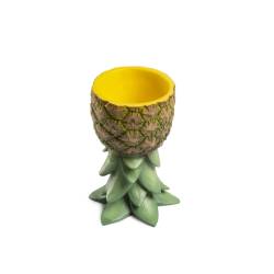 Coupe de chef 100% ananas en résine jaune verte cl 30