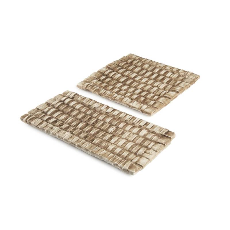 Plato cuadrado trenzado 100% porcelana Chef 22,5 cm