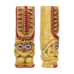 Taza Tiki Lono porcelana amarilla y roja cl 23