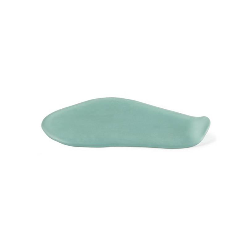 Cadaques XL Plato 100% Chef en vidrio verde arenado 22x14 cm