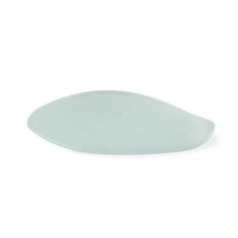 Cadaques XXL Assiette 100% Chef en verre sablé blanc 25x20 cm