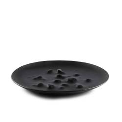 Plato hervidor XL 100% Chef de cristal opal negro cm 26