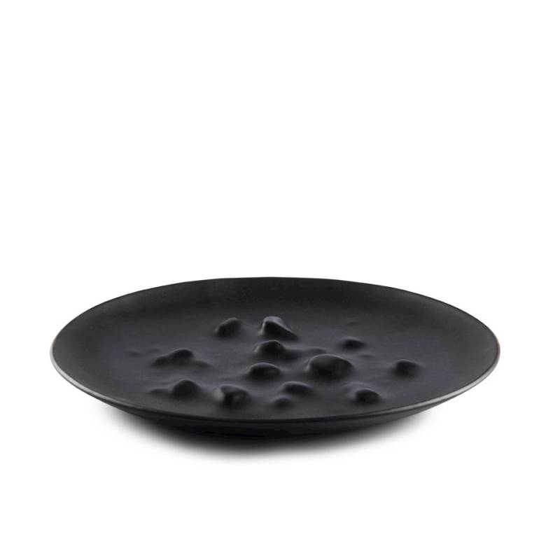 Plato hervidor XL 100% Chef de cristal opal negro cm 26