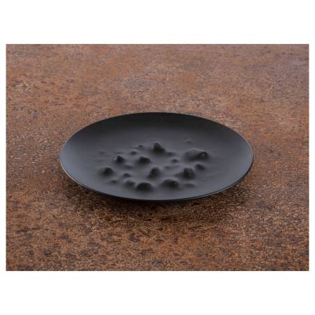Plato hervidor XL 100% Chef de cristal opal negro cm 26