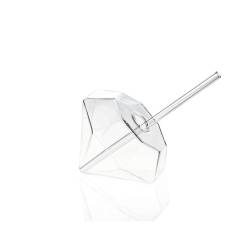 Verre Diamante 100% Chef avec paille cl 25