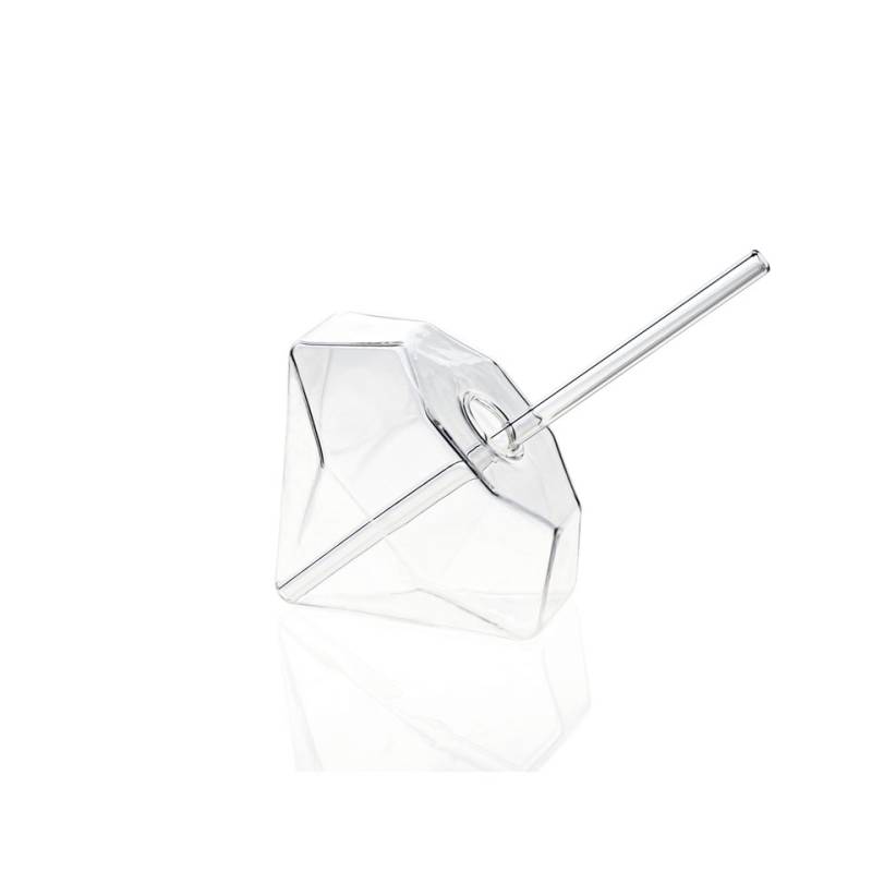 Verre Diamante 100% Chef avec paille cl 25