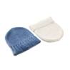 Assiette bonnet de ski 100% Chef en porcelaine bleue 21x19 cm