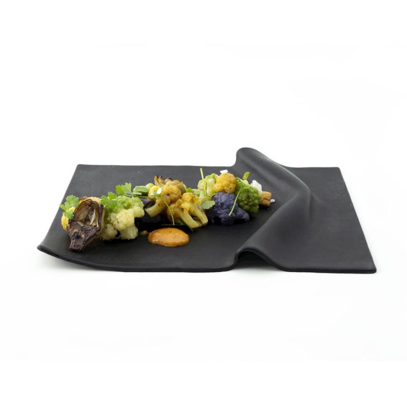 Servilletero 100% Chef de cristal negro 21x18 cm