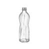 Botella Aqua Bormioli Rocco con tapón hermético de vidrio plateado lt 1
