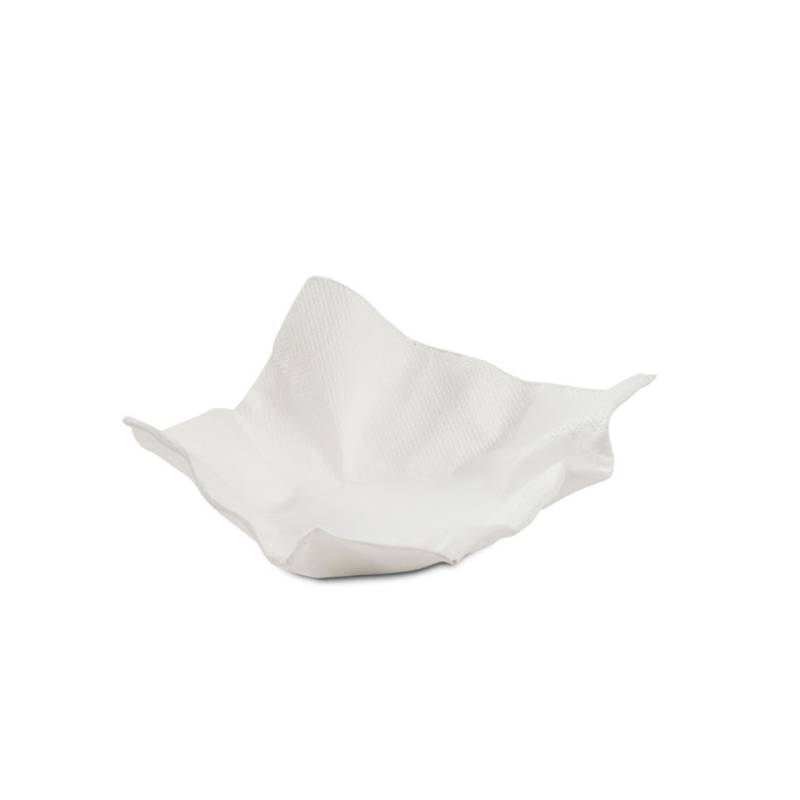 Coupe serviette 100% Chef en résine blanche 13x13x7 cm