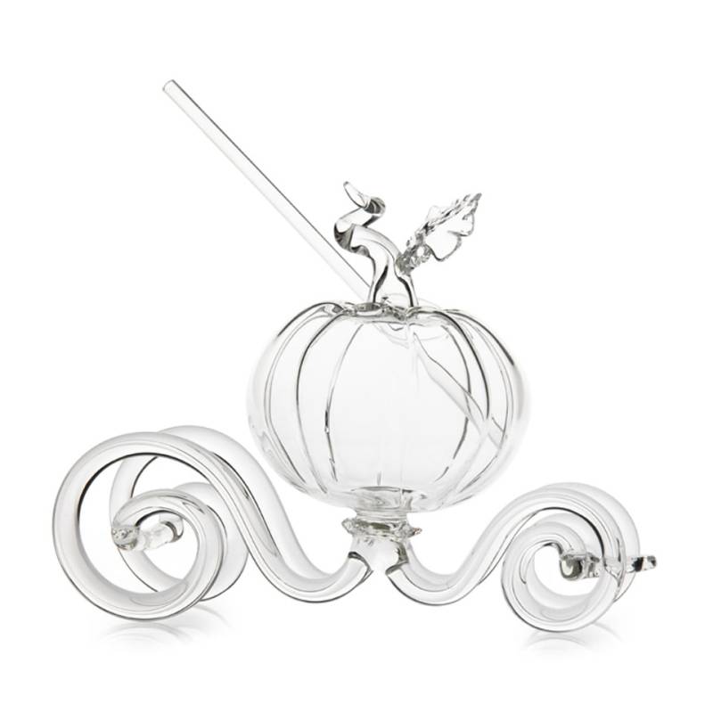 Citrouille de Cendrillon 100% Chef verre avec paille verre borosilicate cl 34