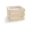 Botellero cuadrado de madera pintada de blanco 30,6x27,8x22,7 cm