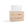 Botellero cuadrado de madera pintada de blanco 30,6x27,8x22,7 cm