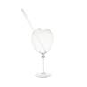 Corazón 100% vidrio Chef con pajita vidrio borosilicato cl 29