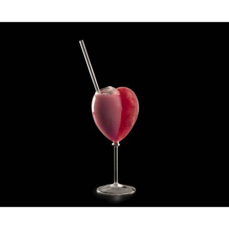 Coeur 100% Chef verre avec paille verre borosilicaté cl 29