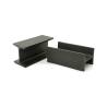 Beam 100% Assiette de chef en porcelaine noire mate 22x9x11 cm