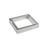 Molde cuadrado de acero inoxidable perforado 15x15 cm