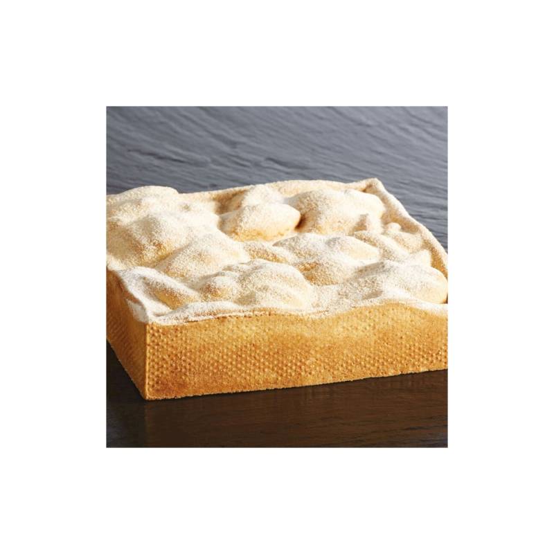 Molde cuadrado de acero inoxidable perforado 15x15 cm