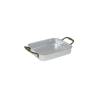 Rectangular roasting pan 2 aluminum handles cm 20x16