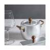 Pot arrondi avec couvercle et 2 poignées en aluminium 12,5 cm