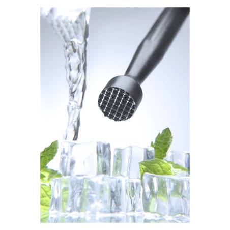 Pilon moleté en polypropylène noir 20 cm