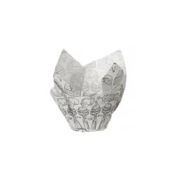 Cesta de papel vegetal blanca cm 16x16x5