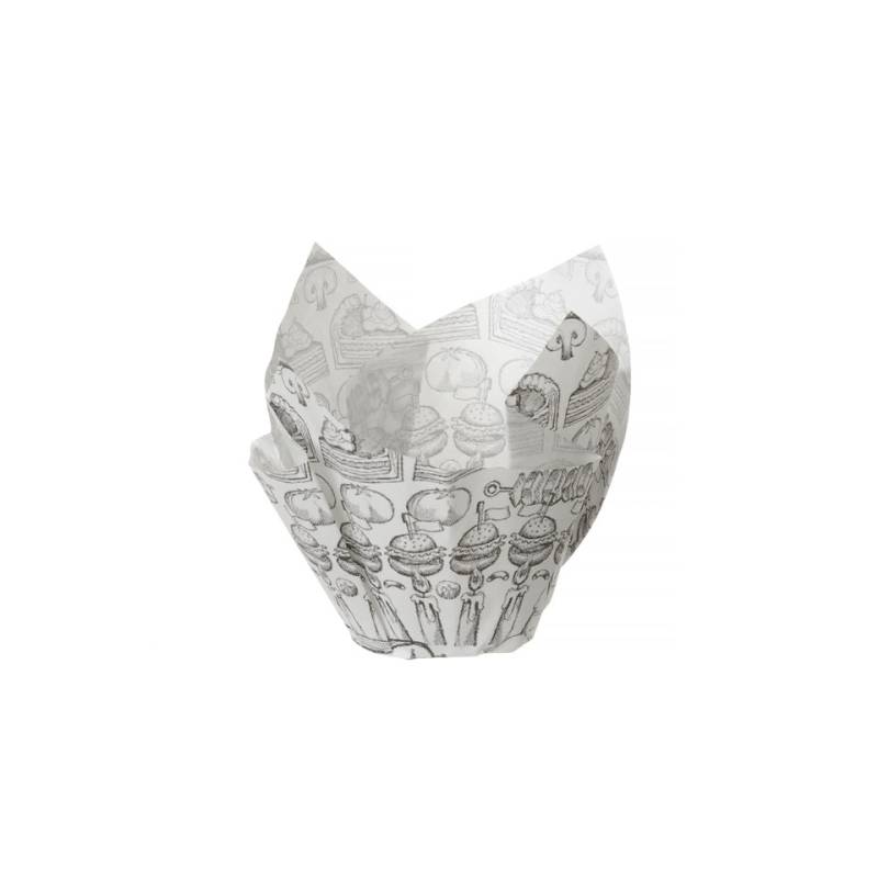 Cesta de papel vegetal blanca cm 16x16x5