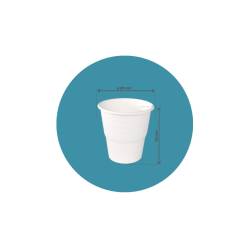 Verre à bagasse blanc bio cl 24