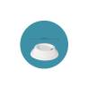 Couvercle bio en bagasse blanche 9,5 cm