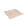 Assiette plate carrée en bagasse écrue 20x20 cm
