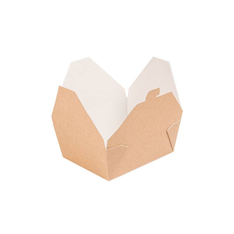 Envase americano de papel kraft antigrasa 15,2x12x6,5 cm