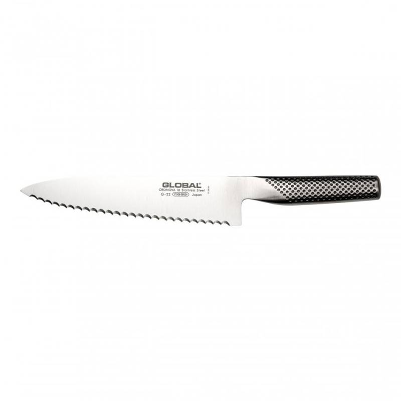 Couteau à pain Global en acier inoxydable à bord dentelé 20 cm