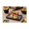 Bandeja rectangular Tenerife en melamina gris 19x12,3x2 cm