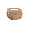 Caja de papel marrón con tapa y ventana cm 8,5x8,5x4