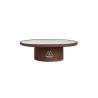 Steelite Maham Studio Spice brown and white stoneware riser 6.18x1.97 inch