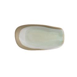Forager Robert Gordon Plateau Steelite en grès vert et noisette 23x12.4x5 cm